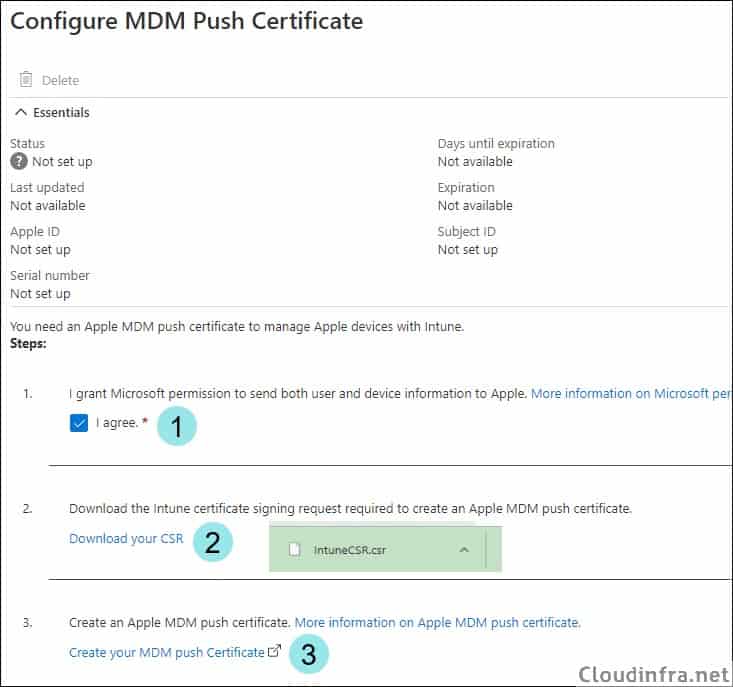 Configure MDM Push Certificate