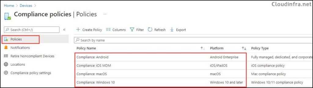 Thiết kế hệ thống chuyên nghiệp OceanTech-Group DeviceCompliancePolicy_1_CloudInfra.net_-1024x289 Initial setup of Microsoft Intune MAM/MDM Thủ thuật