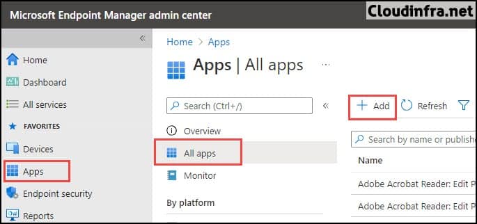 Add Apps from Google Play Store on Intune