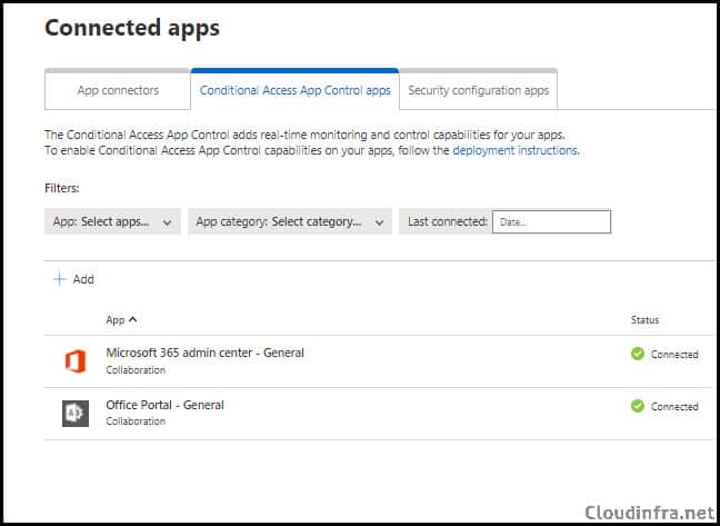 Conditional Access App Control apps