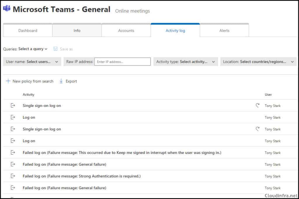 MCAS - Microsoft Teams App Activity Logs