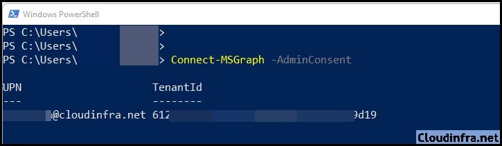 Connect-MSGraph -AdminConsent