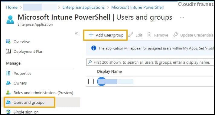 Microsoft Intune Powershell enterprise application