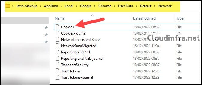 New Location of Google Chrome Cookies file
