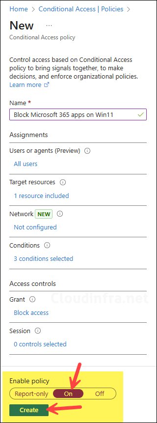 Enable and test the policy