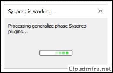 Sysprep is working