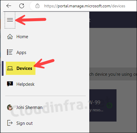 Click on Devices