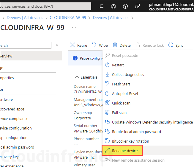 Rename A Windows Device Using Intune