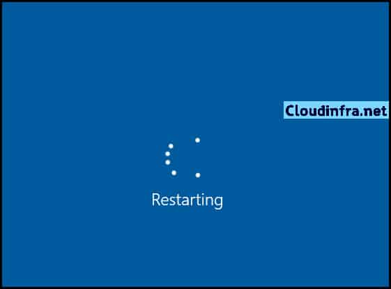 Windows is restarting