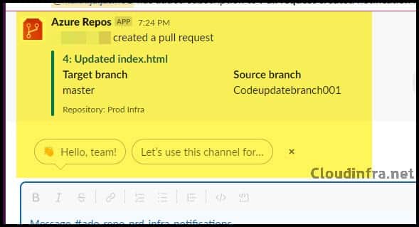 Integrate Azure Devops Project or Repos with Slack Channel