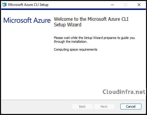 Installation of Azure CLI MSI file