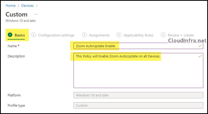 Manage Zoom AutoUpdate Setting using Intune