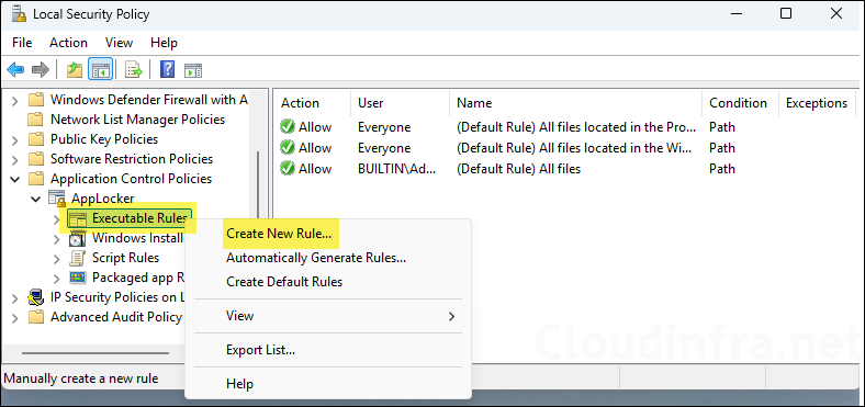 Create Custom Allow/Deny Rules