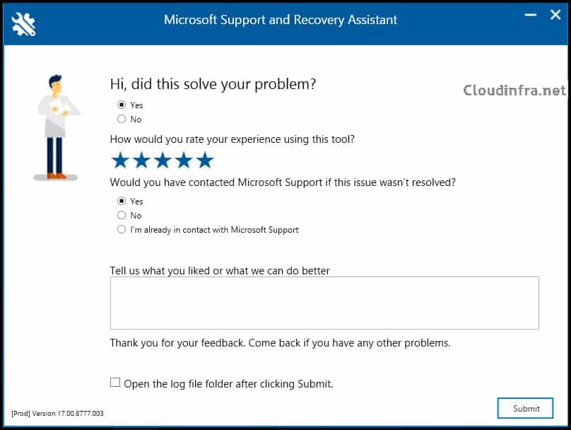 Microsoft Support and Recovery Assistant Rating 