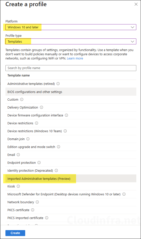 Using ADMX Template Settings