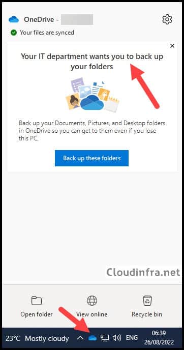 Your IT department wants you to back up your folders