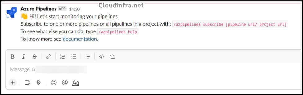 Add Azure Pipelines app to Slack Workspace