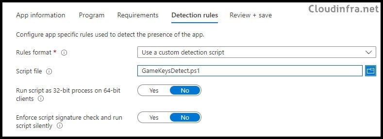 Use a custom detection script