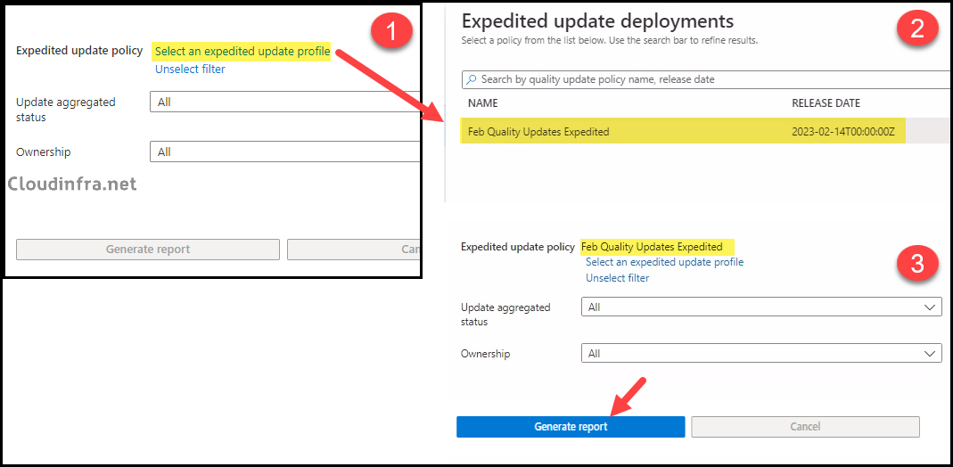 Monitor Expedited Quality Updates on devices