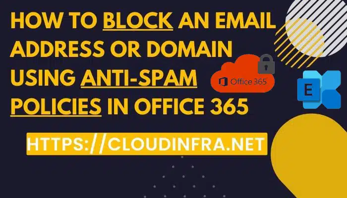 How to block an email address or domain using Anti-spam policies in Office 365