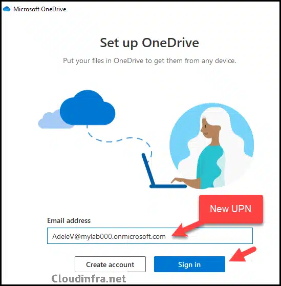 re-login on Onedrive after unlink