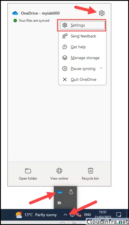 Unlink OneDrive from the PC and re-login