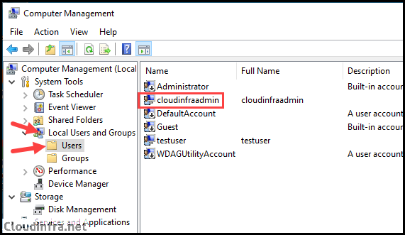 Local user account created using Intune