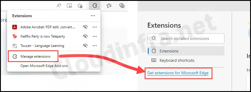 Your admin has blocked Extension - Edge message