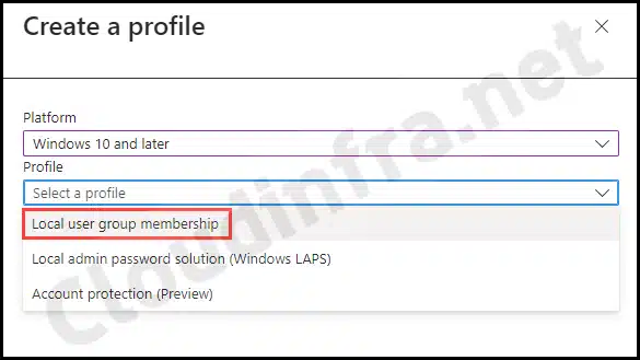 Add Local user account to Administrators group using Intune