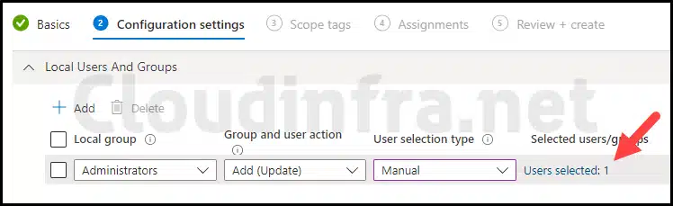 Add Local user account to the Administrators group