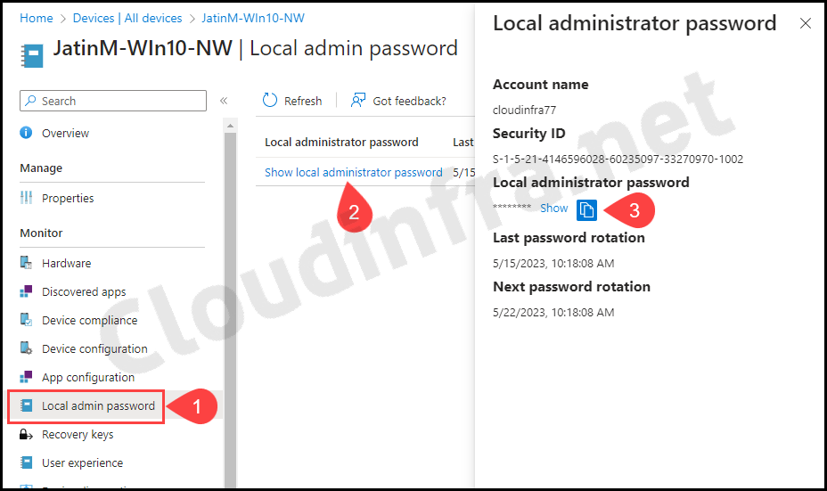 How to verify if local administrator password is rotated.