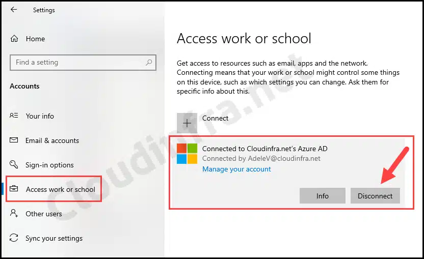 Disconnect windows device from Azure AD