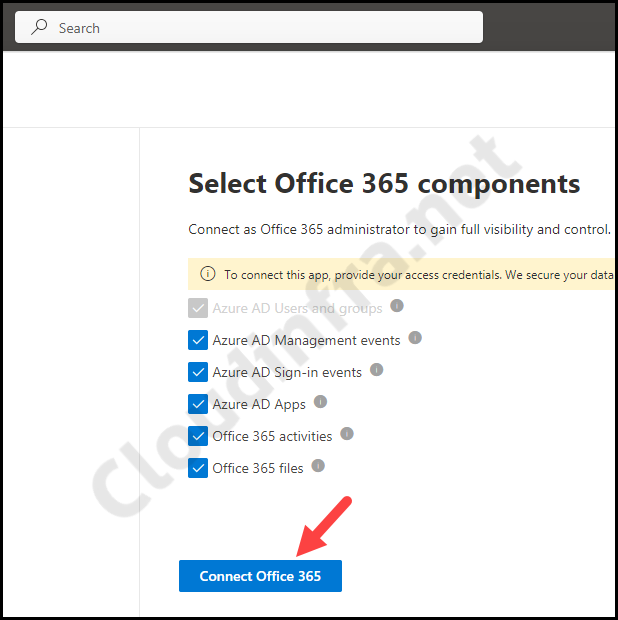 Office 365 components MDCA