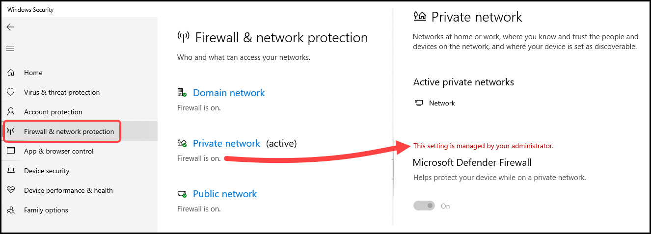 How to check if Windows Defender Firewall is Switched On