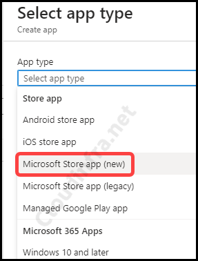 Select App Type