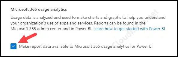 Make report data available to Microsoft 365 usage analytics for PowerBI