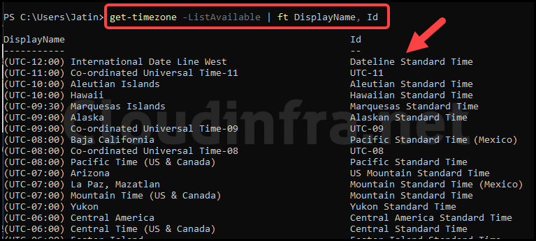 Get-Timezone