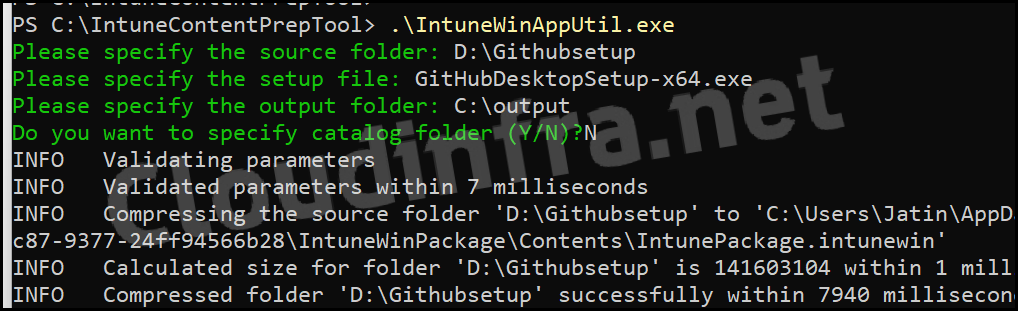 Create intunewin file for github desktop app
