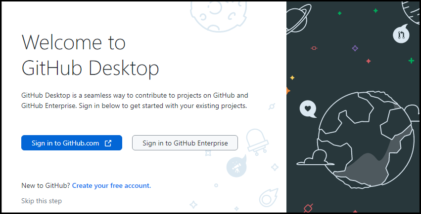 Github desktop app launched after installation