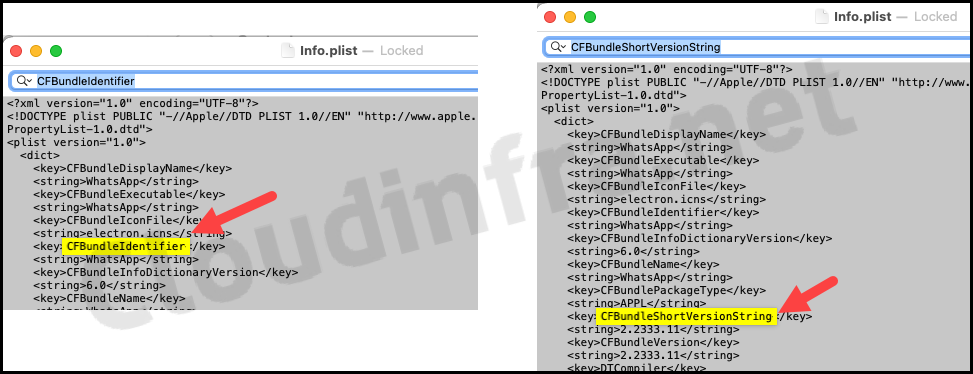 Finding CFBundleIdentifier and CFBundleShortVersionString values in Info.plist file