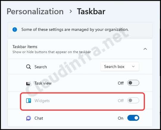 Disable Widgets on Windows 11 devices (for All Users)