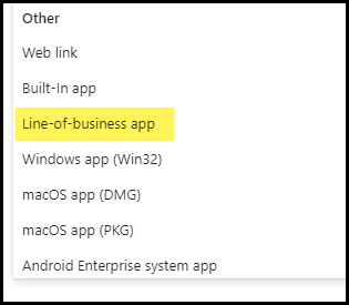 Line-of-business app
