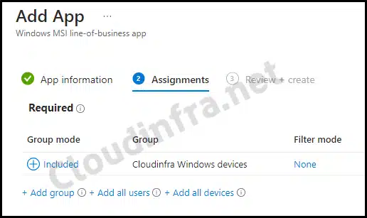 Assign MSI application to Windows 10 or Windows 11 devices