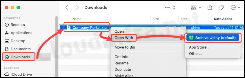 Company Portal.zip file extract contents