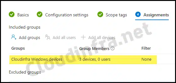 Assign Screen saver policy to Windows devices on Intune
