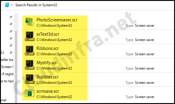 Location of Screensaver files in Windows 10/11