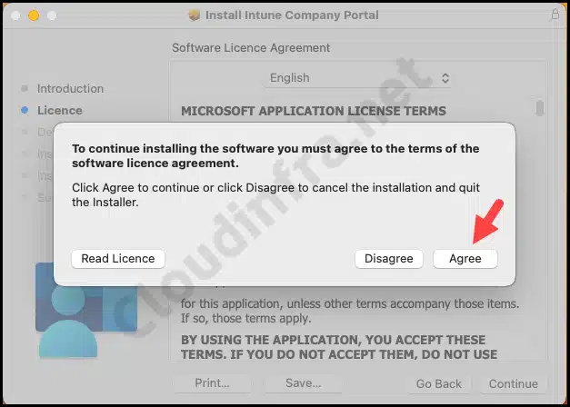 Click on Agree button to accept the Software License Agreement. 