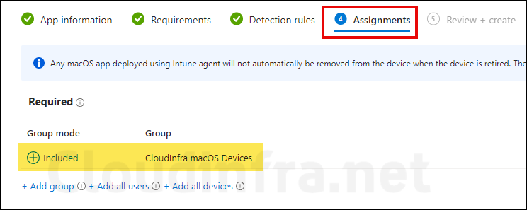 Assign Citrix app .DMG based deployment to macOS devices
