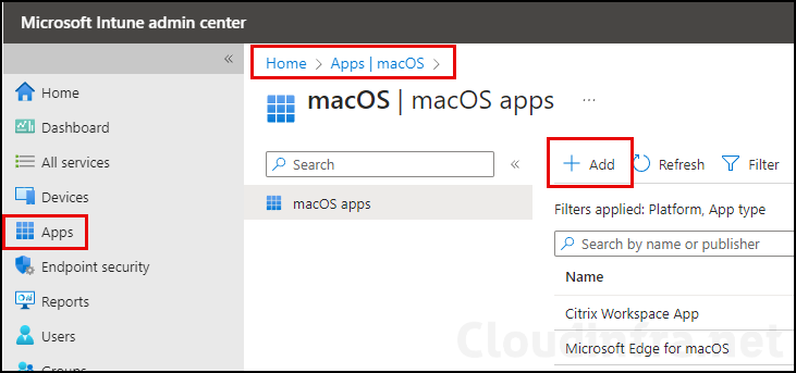 Add Web Clip App on Intune