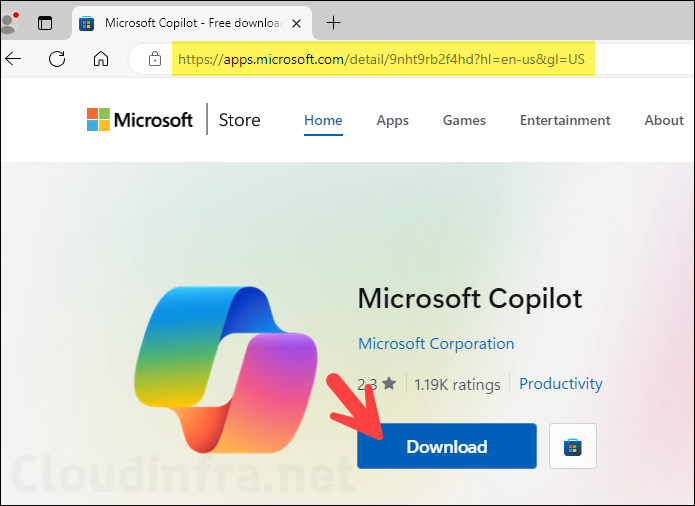 Download Microsoft Copilot App Exe file 